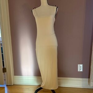 L'Academie Cream Midi Dress